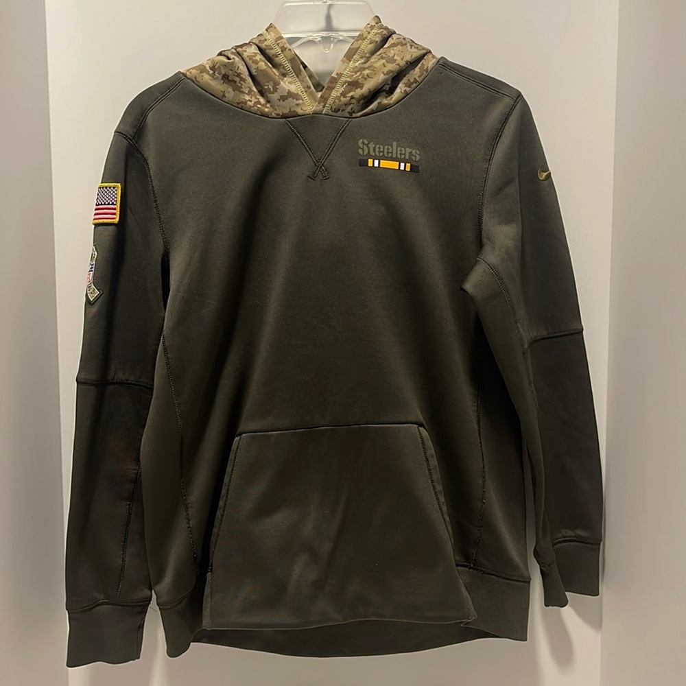 Nike Pittsburgh Steelers Kids Olive Camo Hooded Sweatshirt